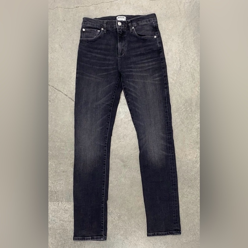 AGOLDE - Feel Good High Rise Black Slim Straight Jeans Size 31